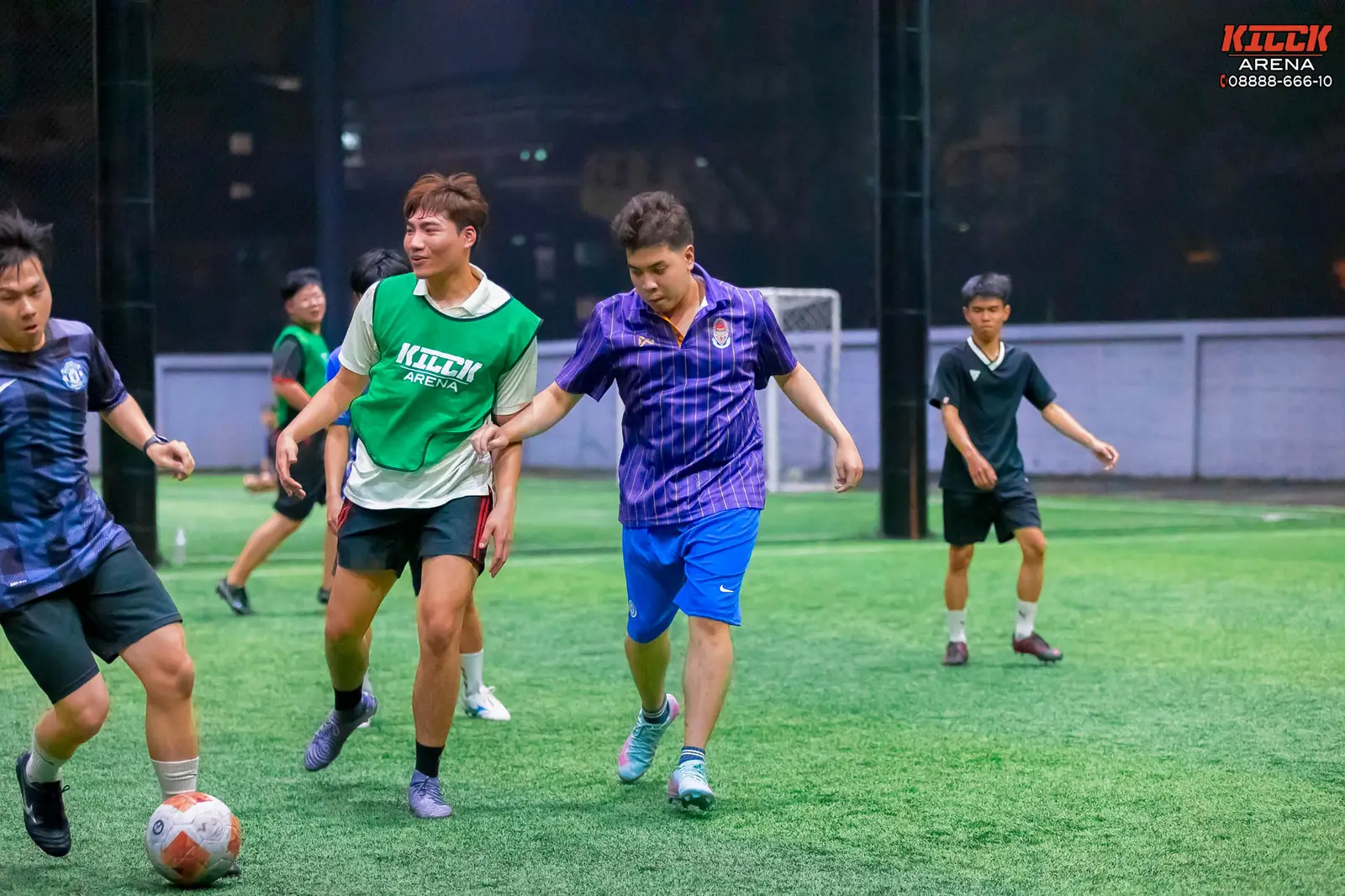 Players pressing for the ball