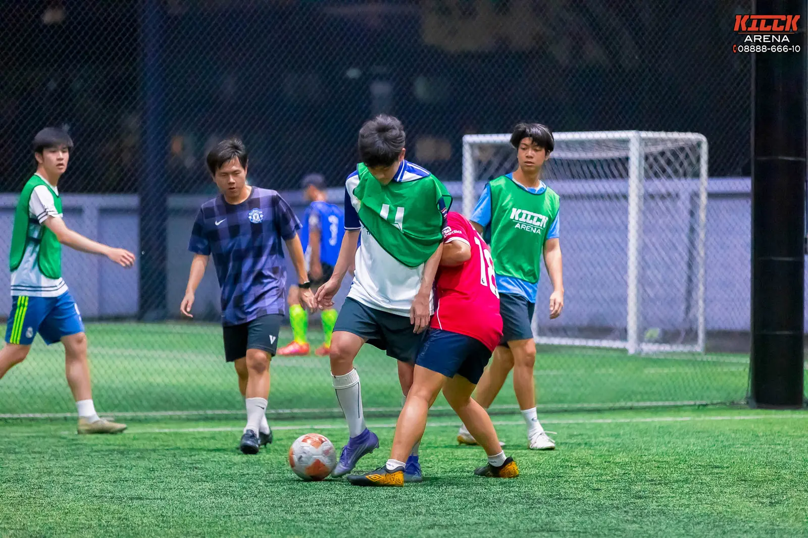 A tackle under the floodlights