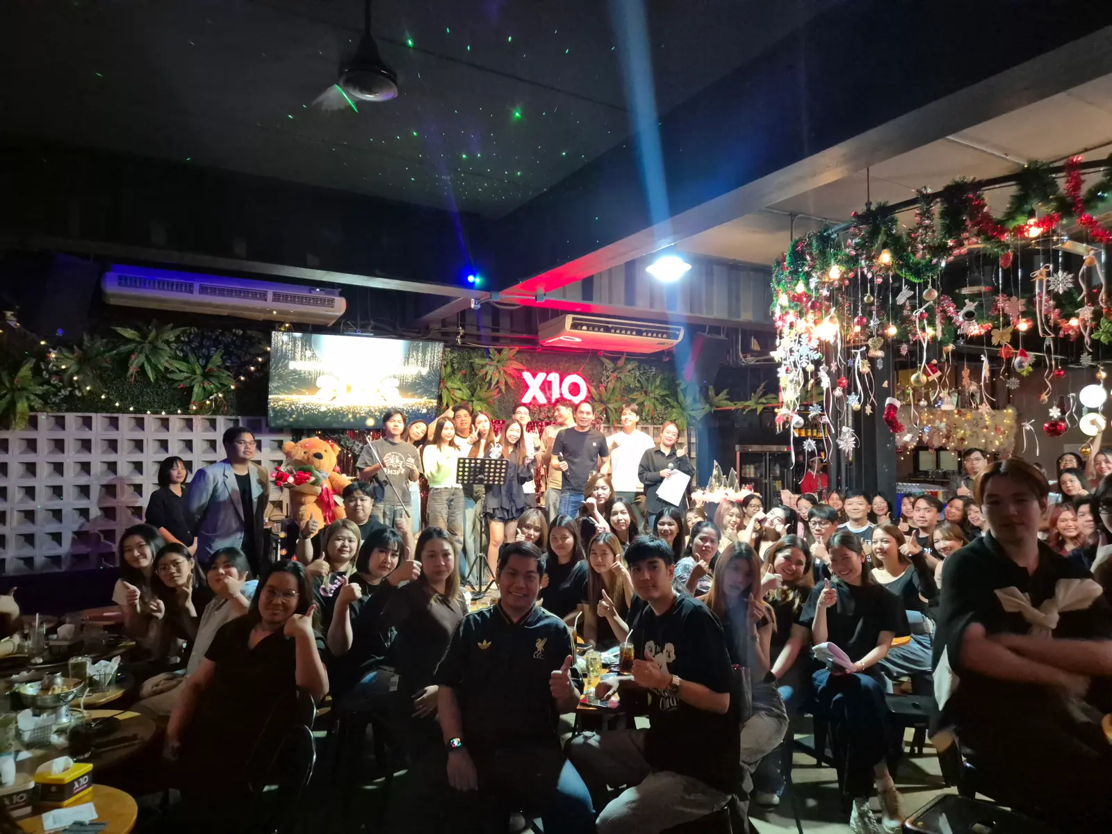 Teams at their tables during the games