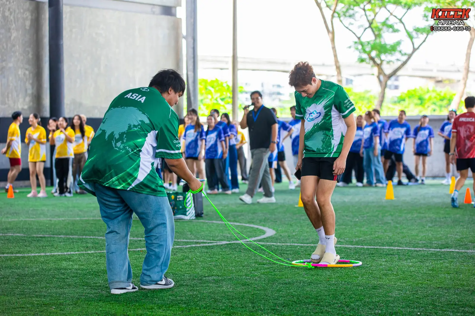 The green team in a team game